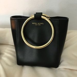 Small Black Leather Henri Bendel Bag